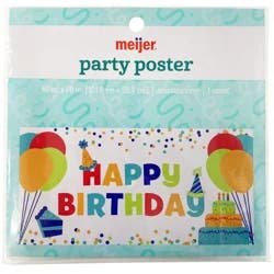 Meijer ''happy Birthday'' Party Poster, 40 X 20 In