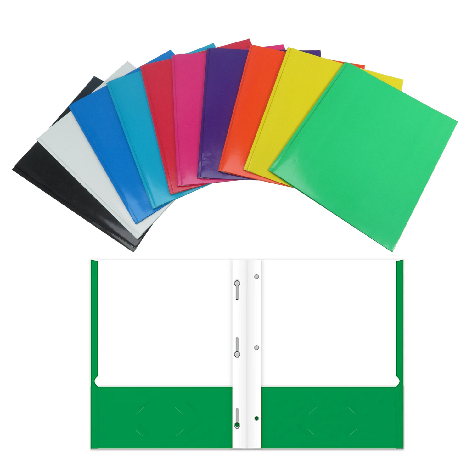 slide 1 of 29, Meijer Laminated 2-Pocket W/Prongs Folder, 11.4X9.53 