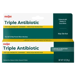 Meijer First Aid Triple Antibiotic Ointment, Treats Minor Cuts, Scrapes and Burns