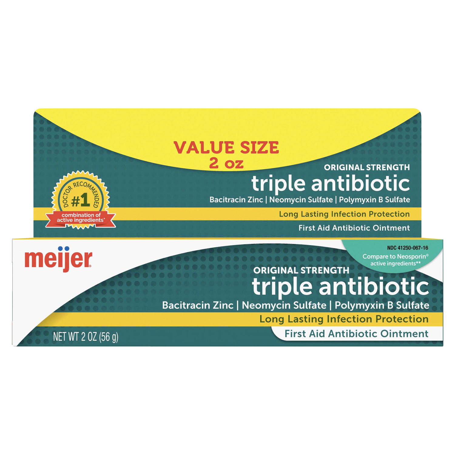 slide 1 of 5, Meijer First Aid Triple Antibiotic Ointment, Treats Minor Cuts, Scrapes and Burns, 2 oz
