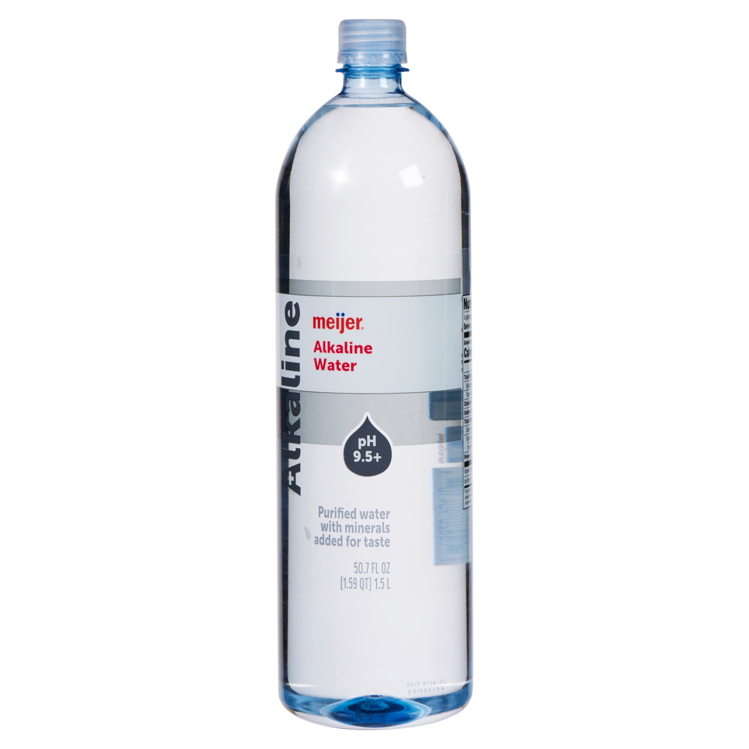 slide 7 of 8, Meijer Alkaline Water, 1.5 liter, 50.7 oz