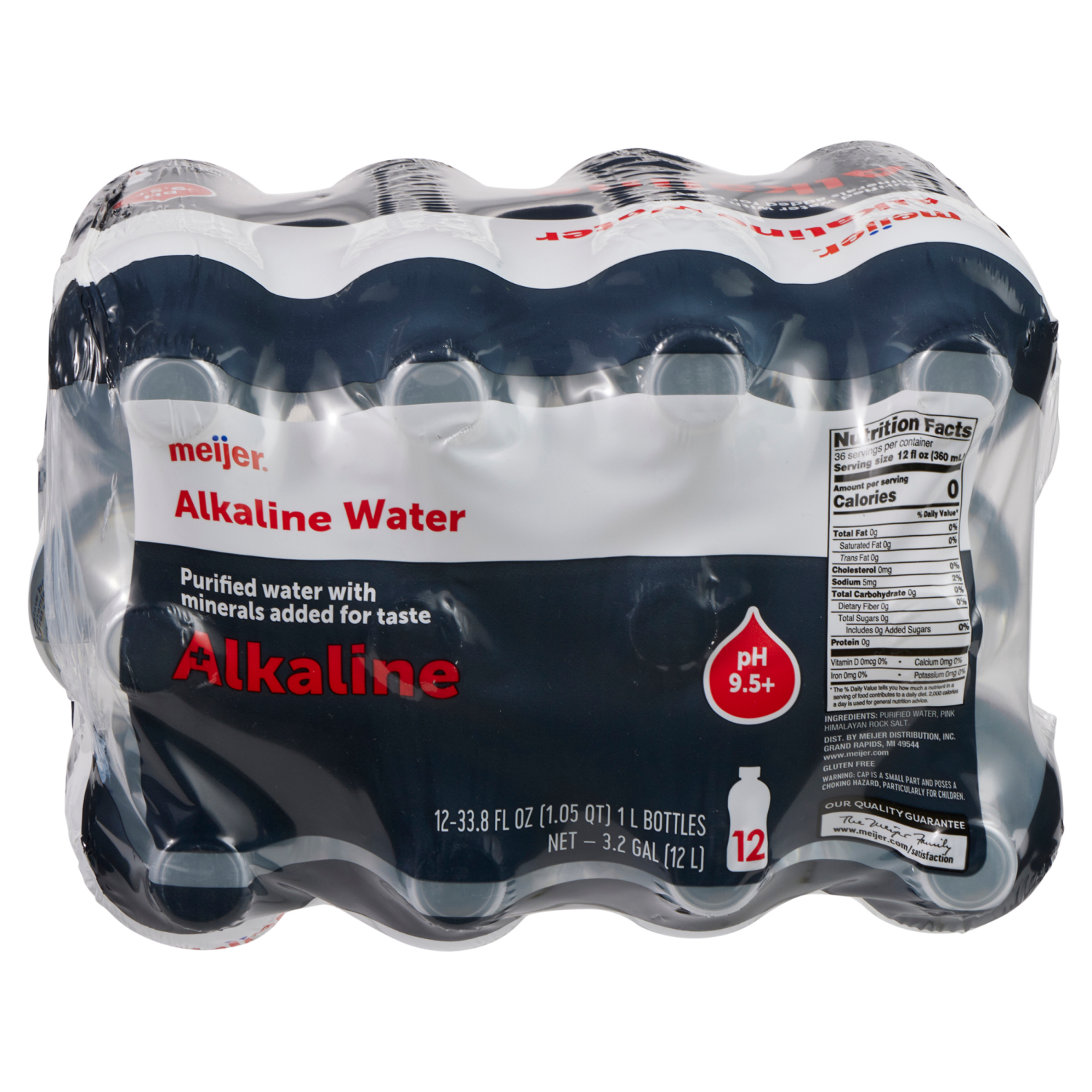 slide 5 of 5, Meijer Alkaline Water, 12 pk./33.8 oz, 12 ct, 33.8 oz