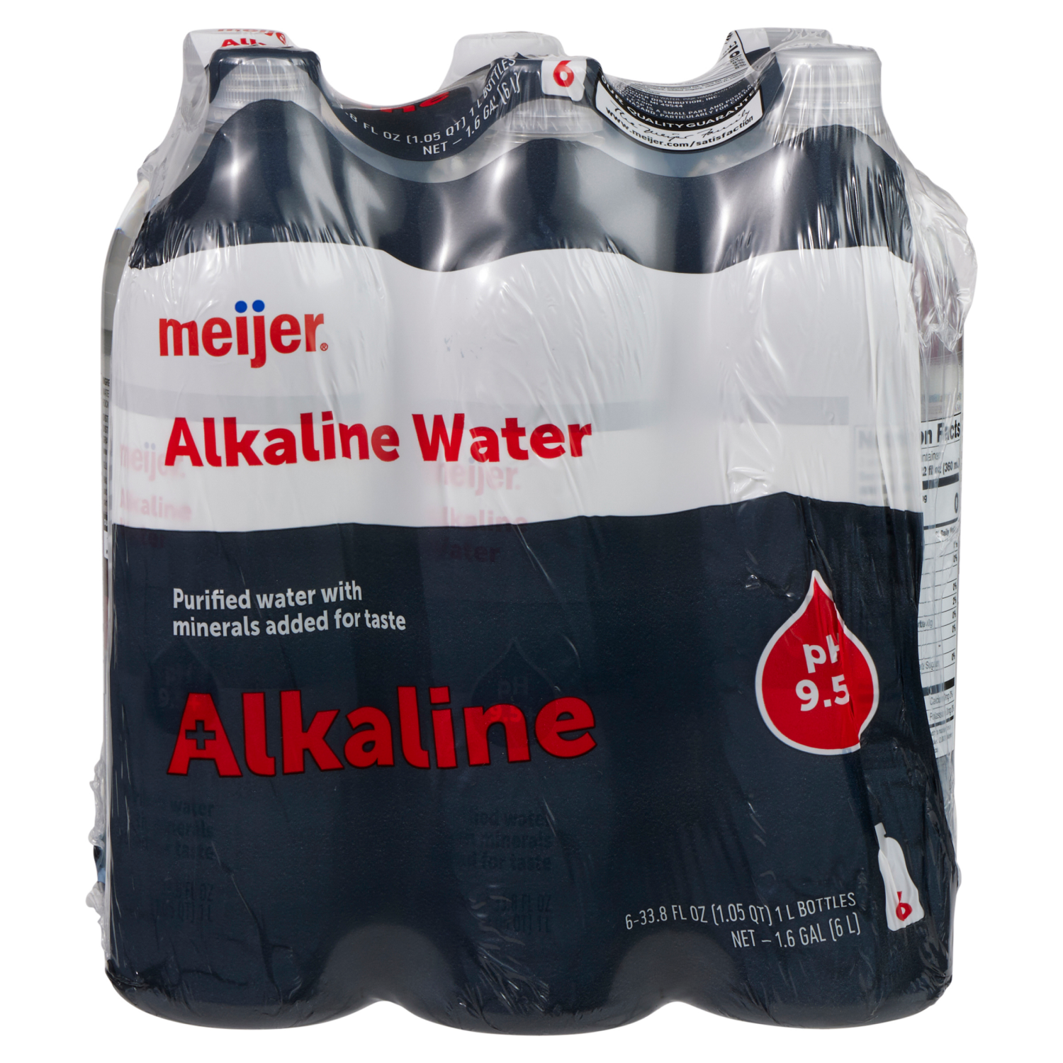 slide 2 of 8, Meijer Alkaline Water, 6 pk./33.8 oz, 6 ct, 33.8 oz