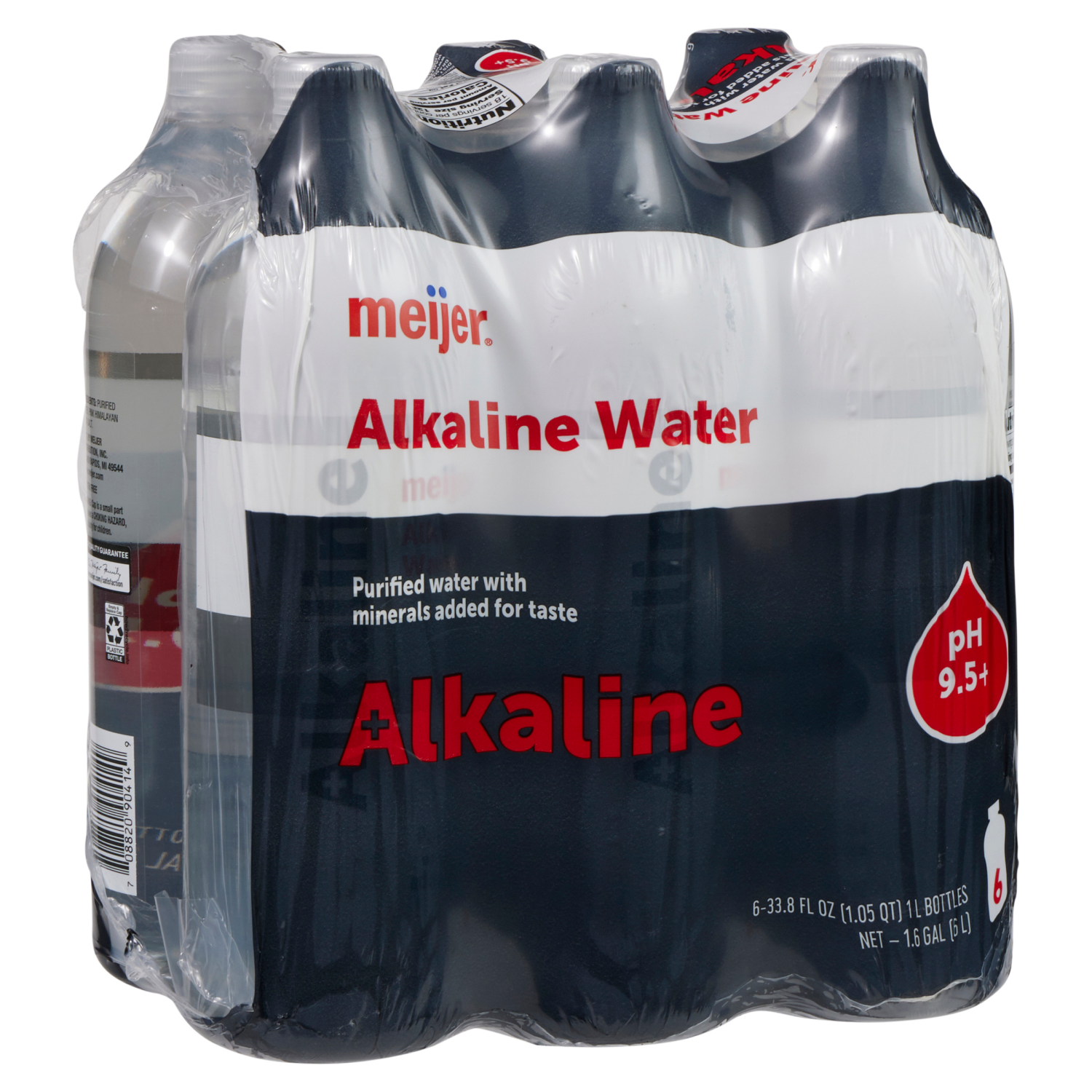 slide 6 of 8, Meijer Alkaline Water, 6 pk./33.8 oz, 6 ct, 33.8 oz