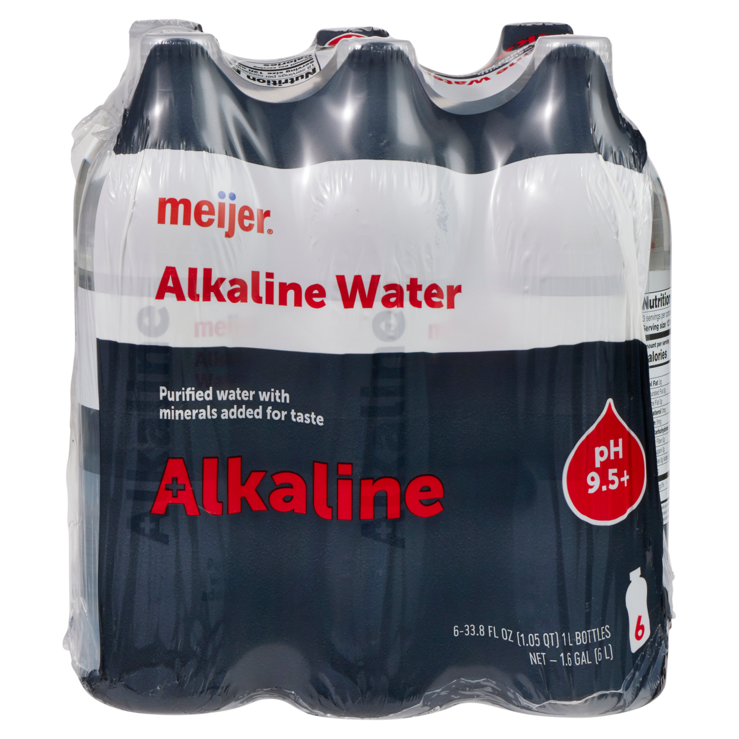 slide 1 of 8, Meijer Alkaline Water, 6 pk./33.8 oz, 6 ct, 33.8 oz