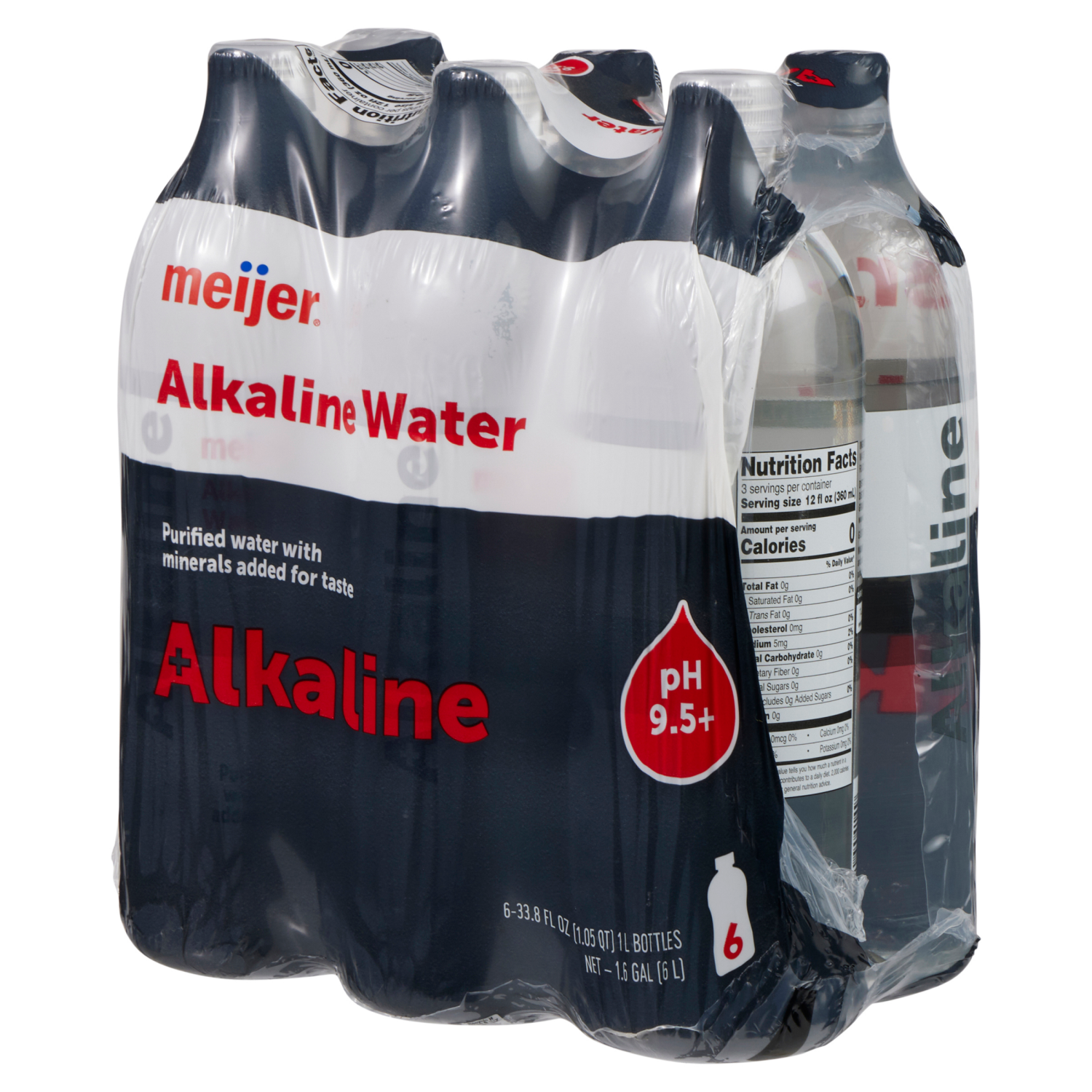 slide 7 of 8, Meijer Alkaline Water, 6 pk./33.8 oz, 6 ct, 33.8 oz
