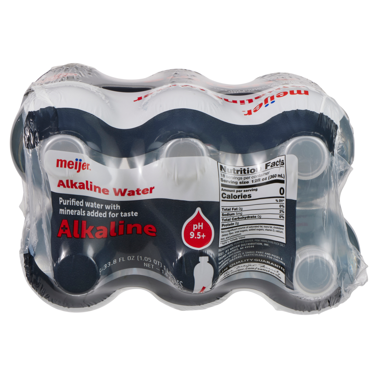 slide 8 of 8, Meijer Alkaline Water, 6 pk./33.8 oz, 6 ct, 33.8 oz