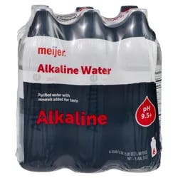 Meijer Alkaline Water, 6 pk./33.8 oz