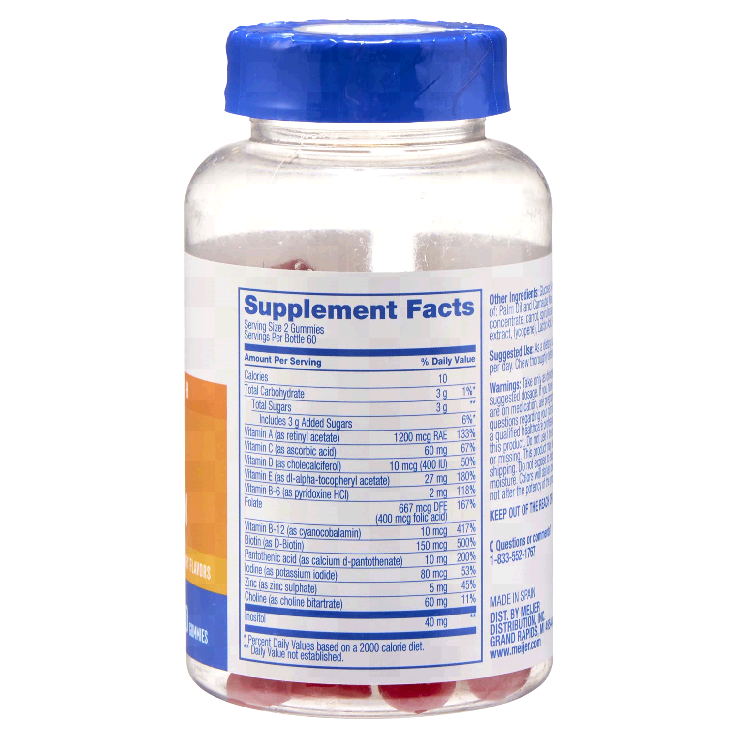 slide 2 of 3, Meijer Wellness Adult Multivitamin Gummy 120ct Value, 120 ct