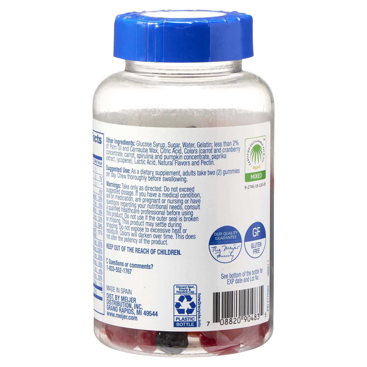 slide 2 of 3, MEIJER WELLNESS Meijer BB Men's Multivitamin Gummy VALUE, 120 ct