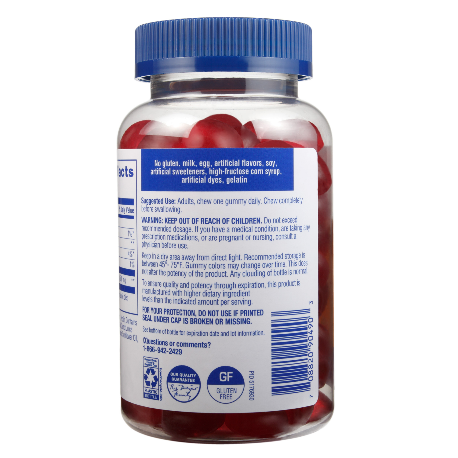 slide 2 of 2, MEIJER WELLNESS Meijer Blue Bottle Apple Cider Vinegar, 60 ct