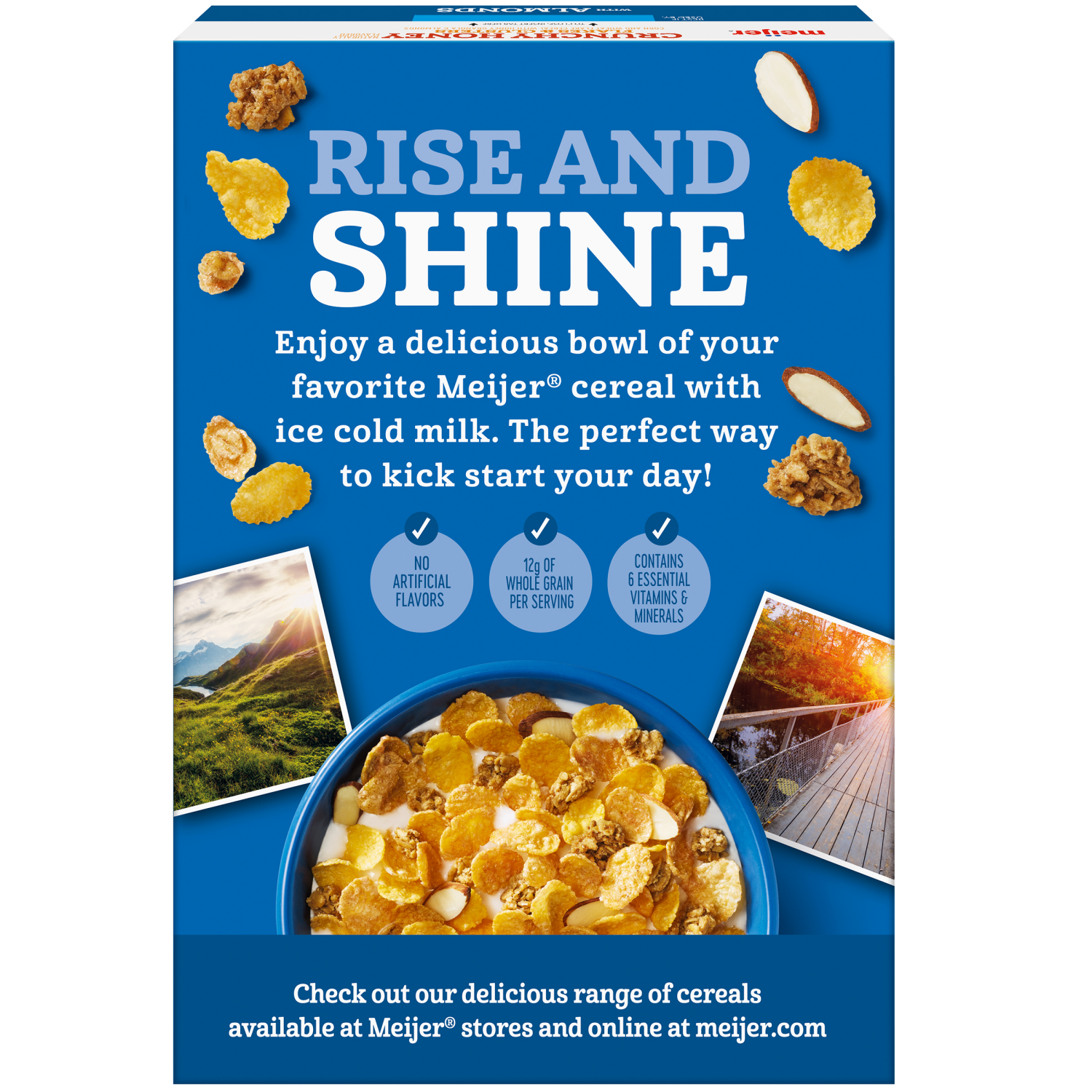 slide 2 of 8, Meijer Crunchy Honey Oats and Almonds, 14.5 oz