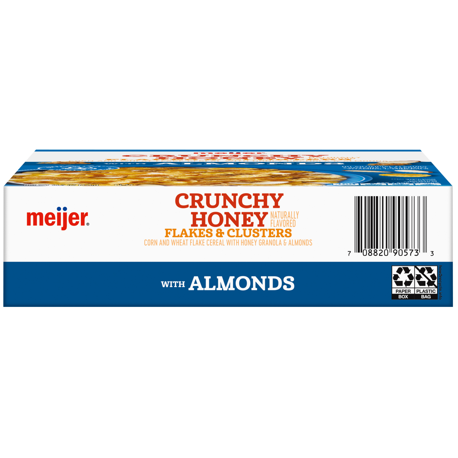 slide 3 of 8, Meijer Crunchy Honey Oats and Almonds, 14.5 oz