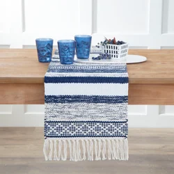 Room & Retreat Moire Runner, 14 in x 72 in, Blue