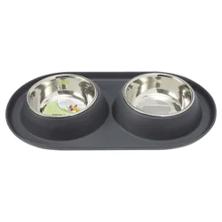 Meijer Stainless Steel TPE Double Diner Small No Slip