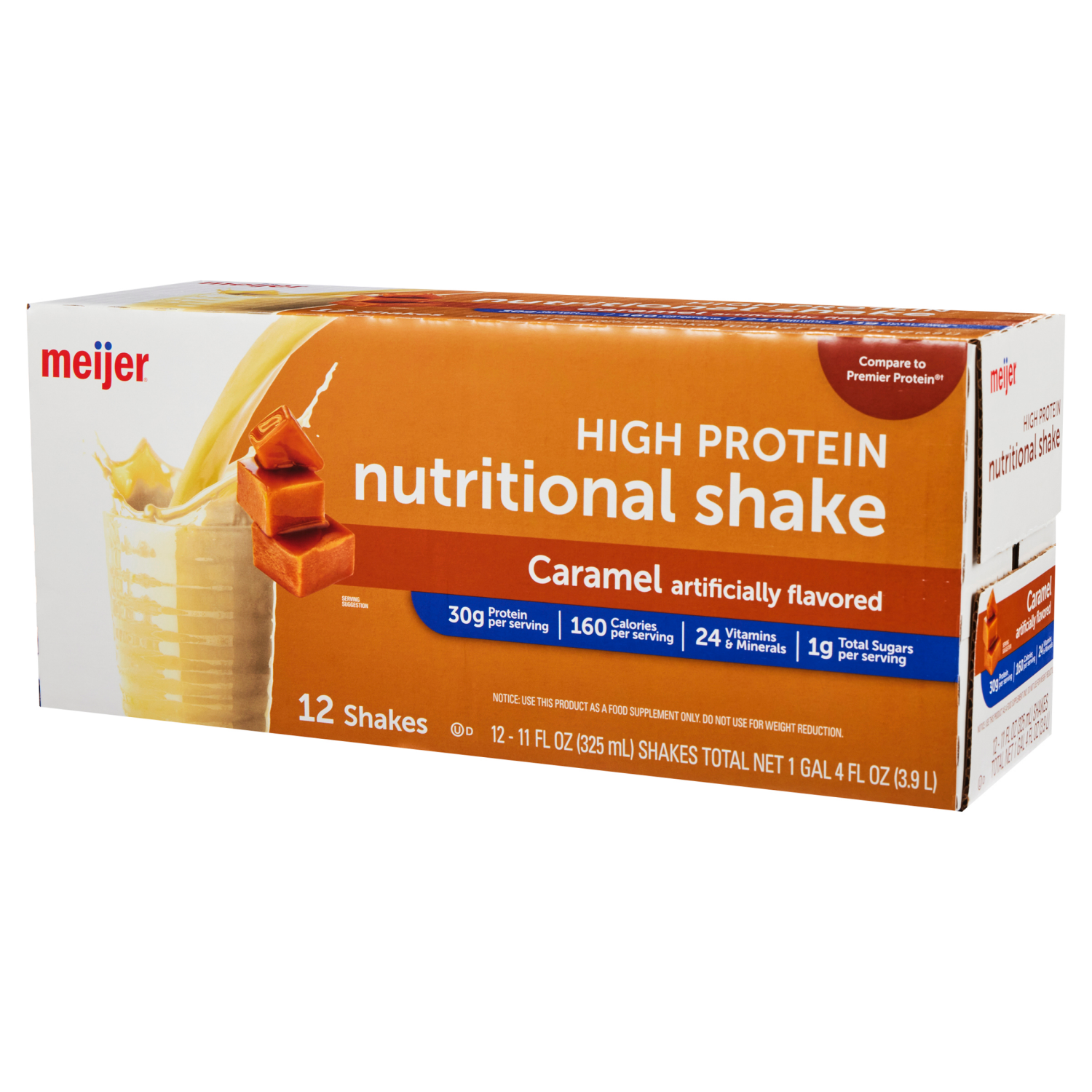 slide 3 of 4, Meijer Protein Shake Caramel, 12 ct
