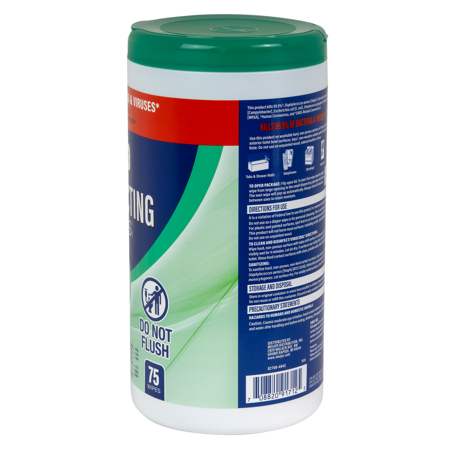 slide 3 of 5, Meijer Disinfecting Wipes, Fresh Scent, 75 ct