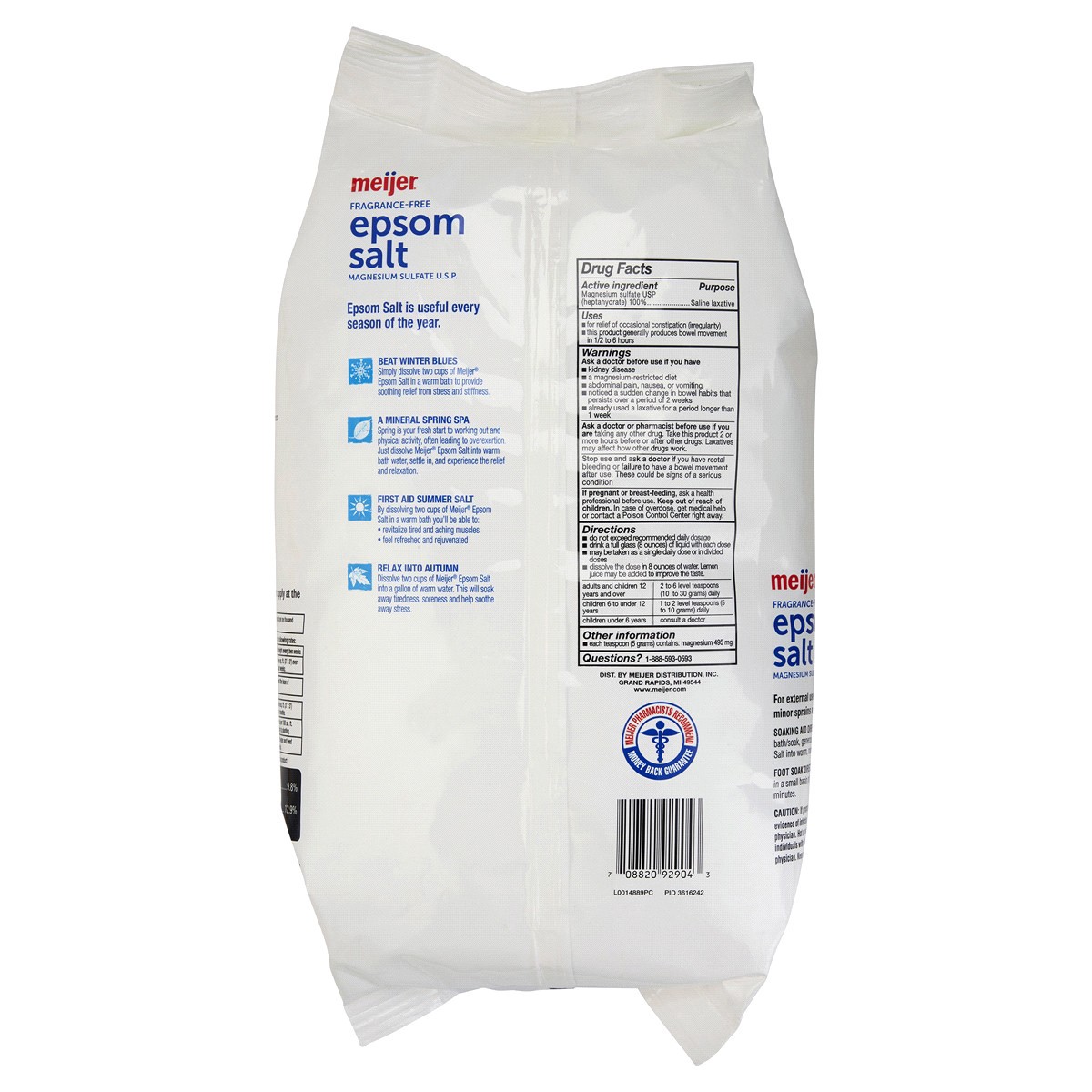 slide 2 of 2, Meijer Epsom Salt, 8 lb