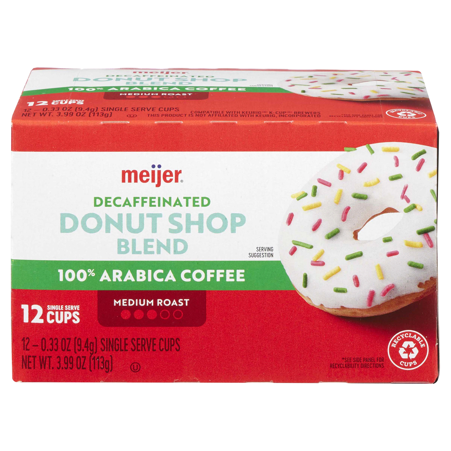 slide 1 of 5, Meijer Decaf Donut Shop Coffee Pods - 12 ct, 12 ct