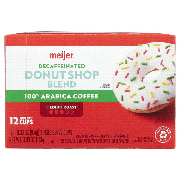 slide 9 of 29, Meijer Decaf Donut Shop Coffee Pods - 12 ct, 12 ct