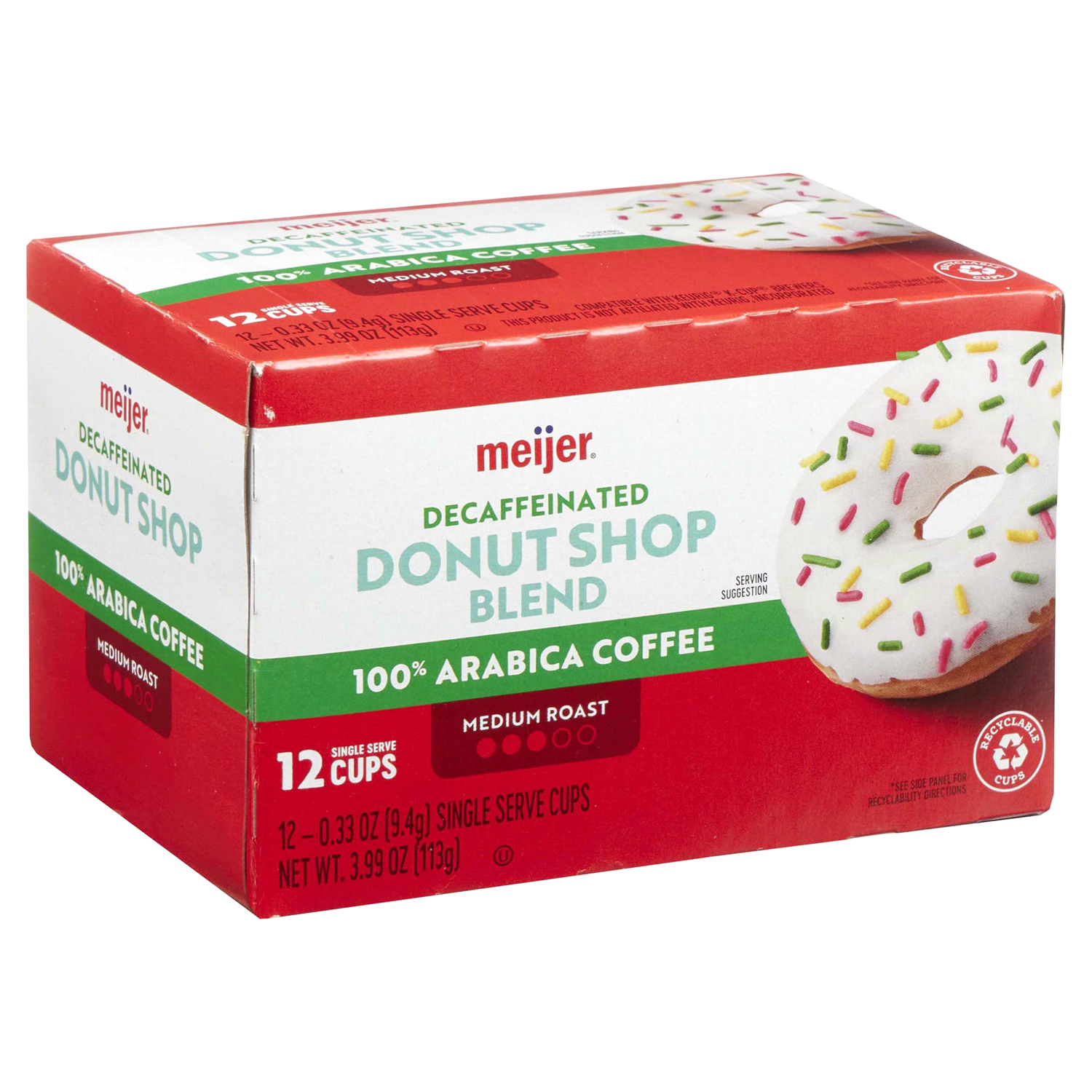 slide 4 of 5, Meijer Decaf Donut Shop Coffee Pods - 12 ct, 12 ct