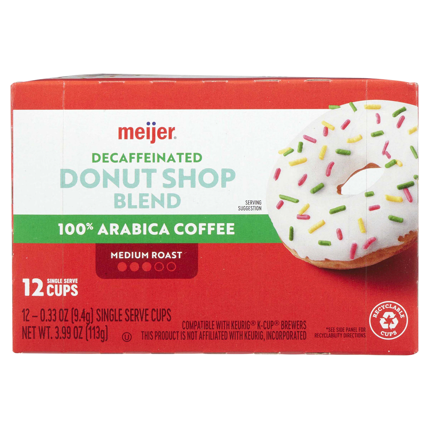 slide 5 of 5, Meijer Decaf Donut Shop Coffee Pods - 12 ct, 12 ct
