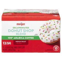 Meijer Decaf Donut Shop Coffee Pods - 12 ct