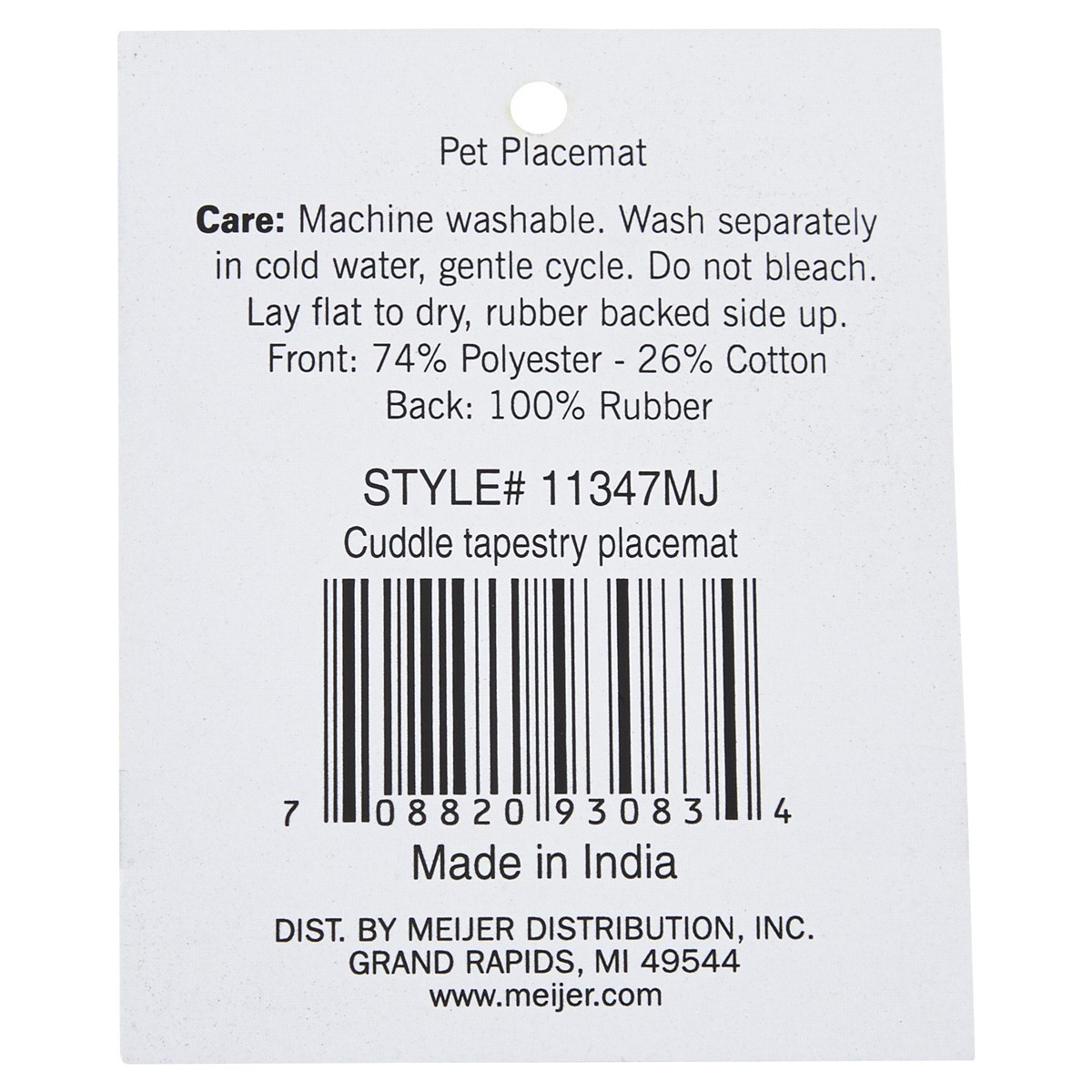 slide 2 of 2, Meijer Spoiled Dog or Cat Tapestry Pet Placemat, Assorted Styles, 13"x19", 1 ct