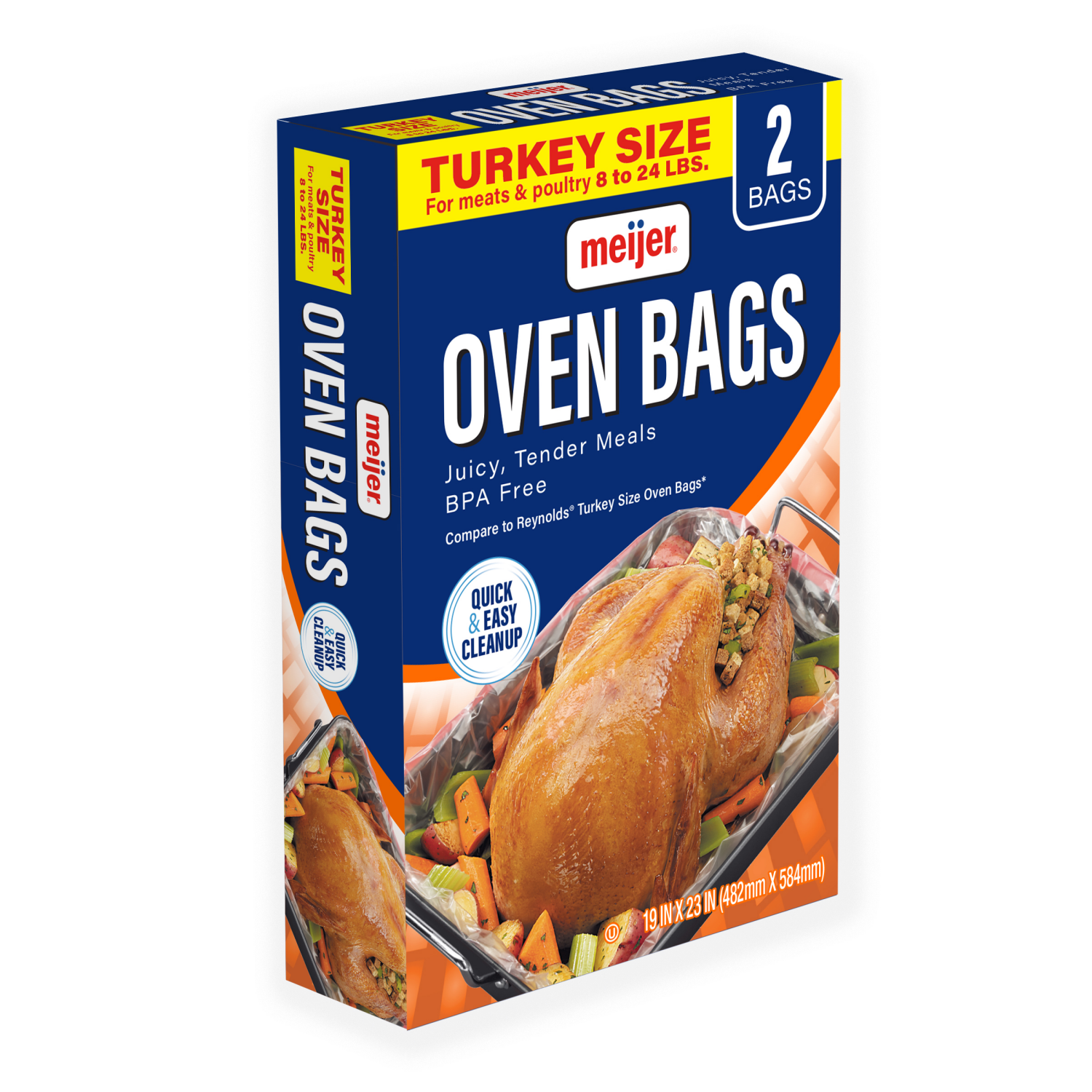 slide 2 of 2, Meijer Oven Bags, Turkey Size, 2 ct