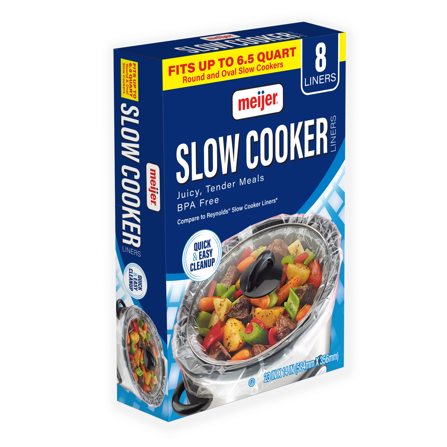 slide 2 of 2, Meijer Slow Cooker Liners, 8 ct