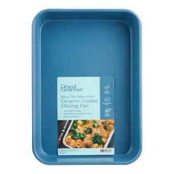 Grand Gourmet Non-Stick Ceramic Coated 9in x 13in Oblong Pan (Light Blue)