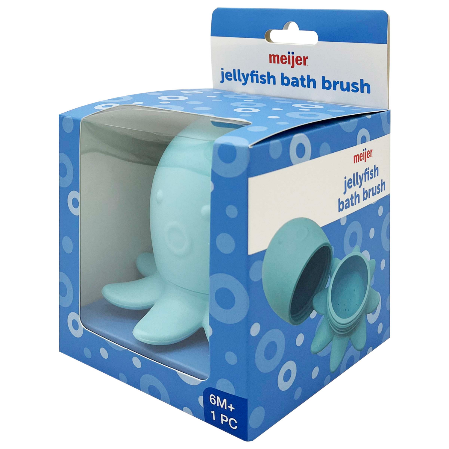 slide 3 of 3, Meijer Jellyfish Bath Brush, 1 ct