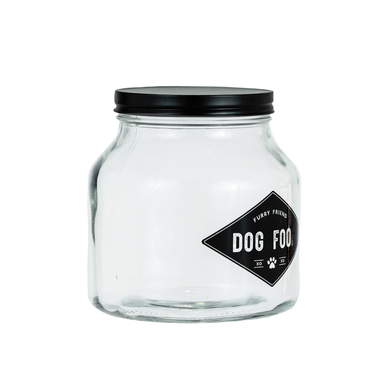 slide 2 of 2, Meijer Furry Best Friend Glass Biscuit Canister, 76 oz