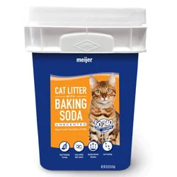 Meijer Clumping Cat Litter With Baking Soda, Unscented, 35 Lbs