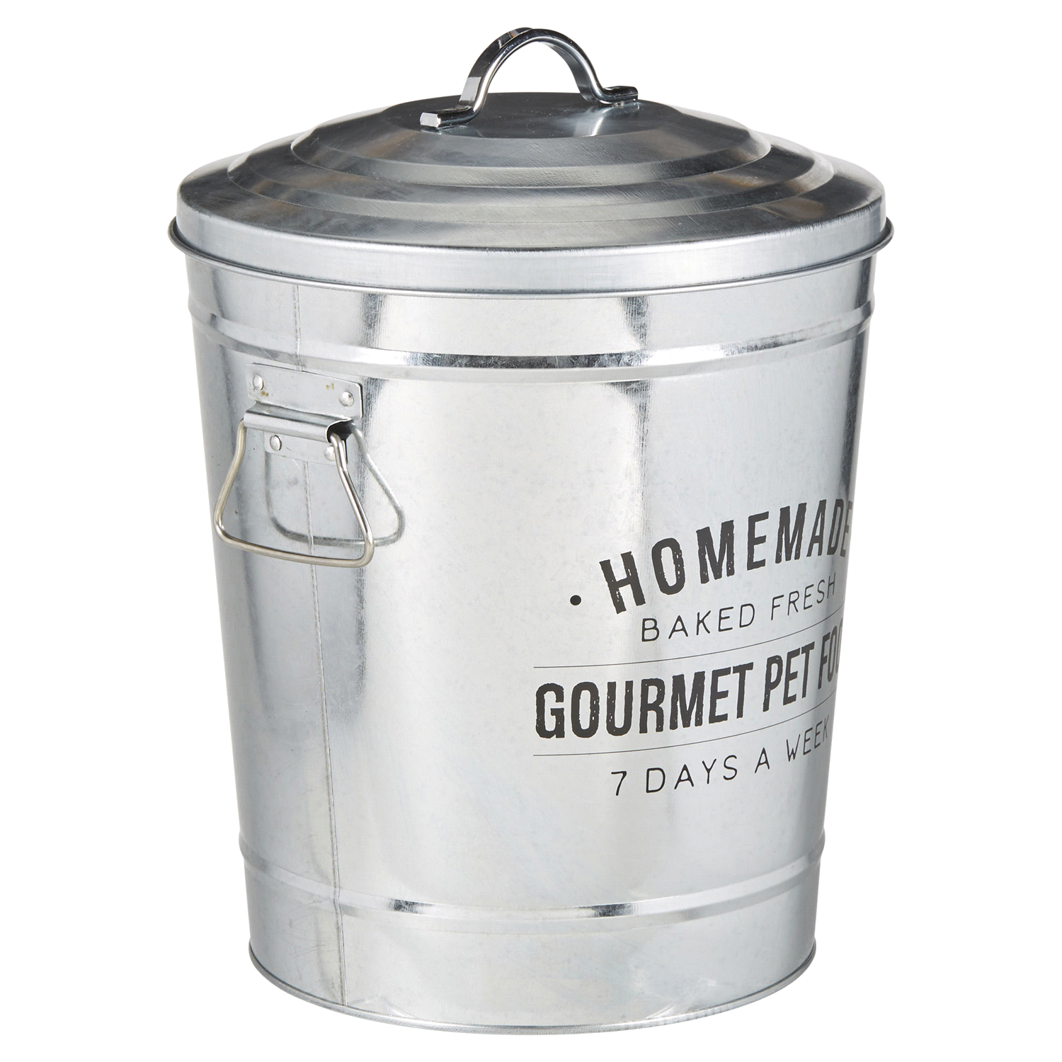 slide 4 of 5, Meijer Homemade Baked Fresh Metal Pet Food Bin, 21 lb