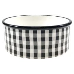 Meijer Black Buffalo Plaid Pet Bowl Medium