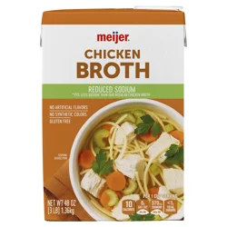 Meijer Reduced Sodium Fat Free Chicken Broth