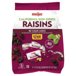 Meijer Sun-Dried Mini Raisins, 12 Pack