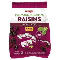 Meijer Sun-Dried Mini Raisins, 12 Pack