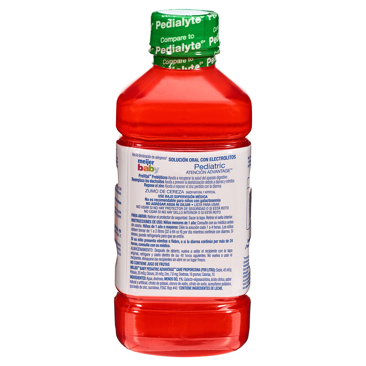 slide 3 of 4, Meijer Baby Pediatric Oral Advantage Care Electrolyte Solution, Cherry Punch, 33.8 oz