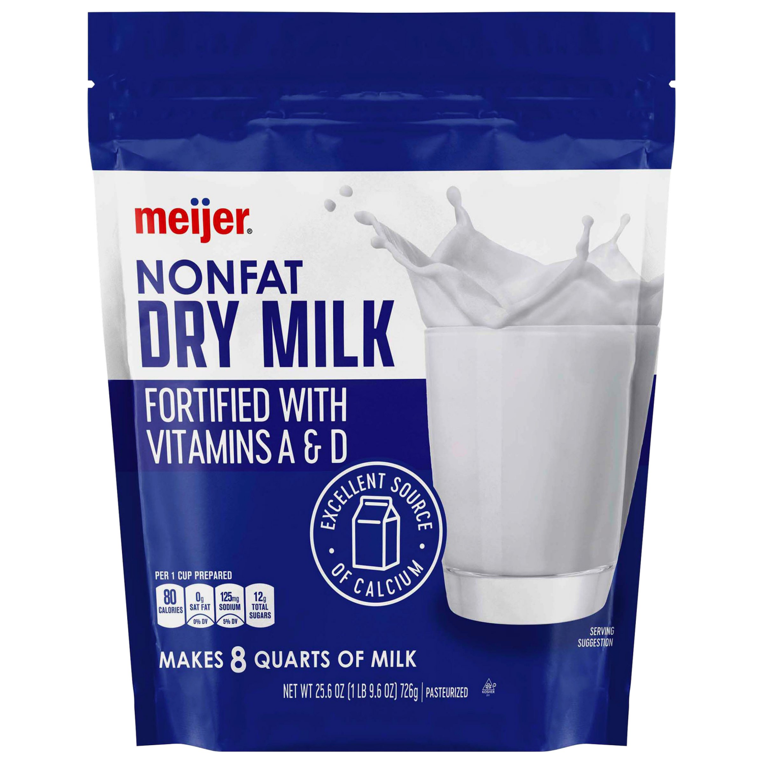 slide 1 of 2, Meijer Nonfat Instant Dry Milk, 25.6 oz