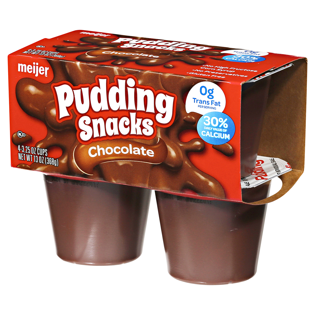 slide 2 of 6, Meijer Pudding Snacks, Chocolate, 14 oz