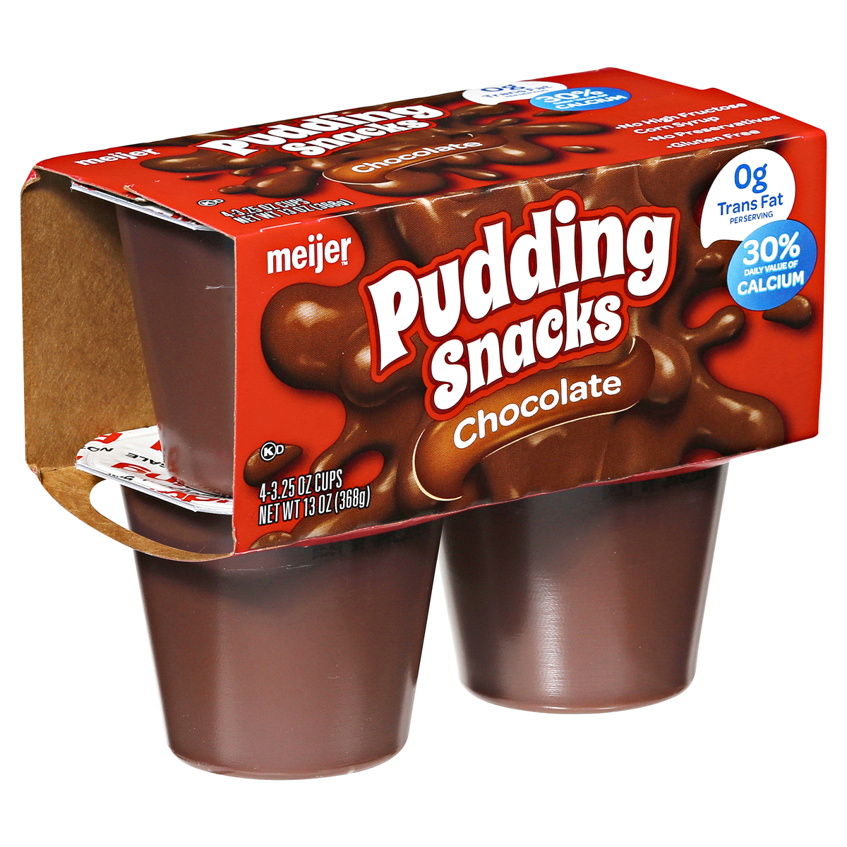slide 6 of 6, Meijer Pudding Snacks, Chocolate, 14 oz