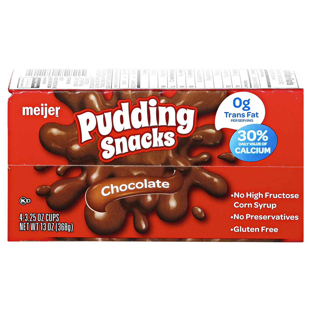 slide 4 of 6, Meijer Pudding Snacks, Chocolate, 14 oz