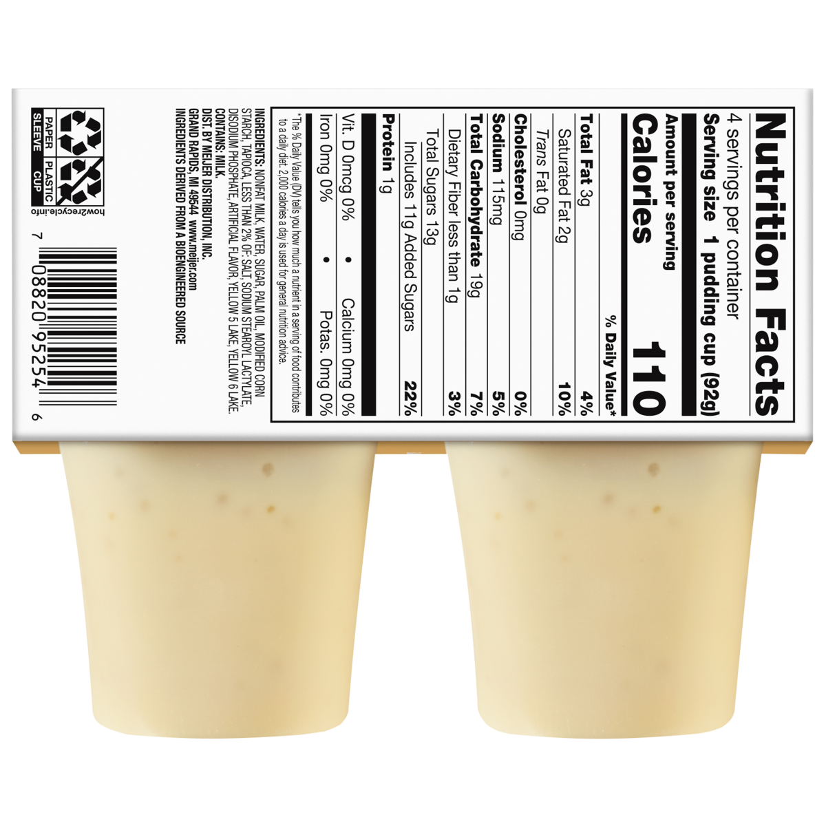 slide 2 of 2, Meijer Tapioca Pudding Snacks, 4 ct