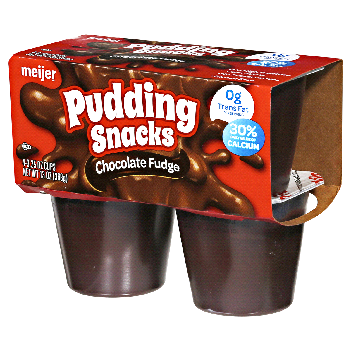 slide 6 of 6, Meijer Pudding Snacks, Chocolate Fudge, 14 oz