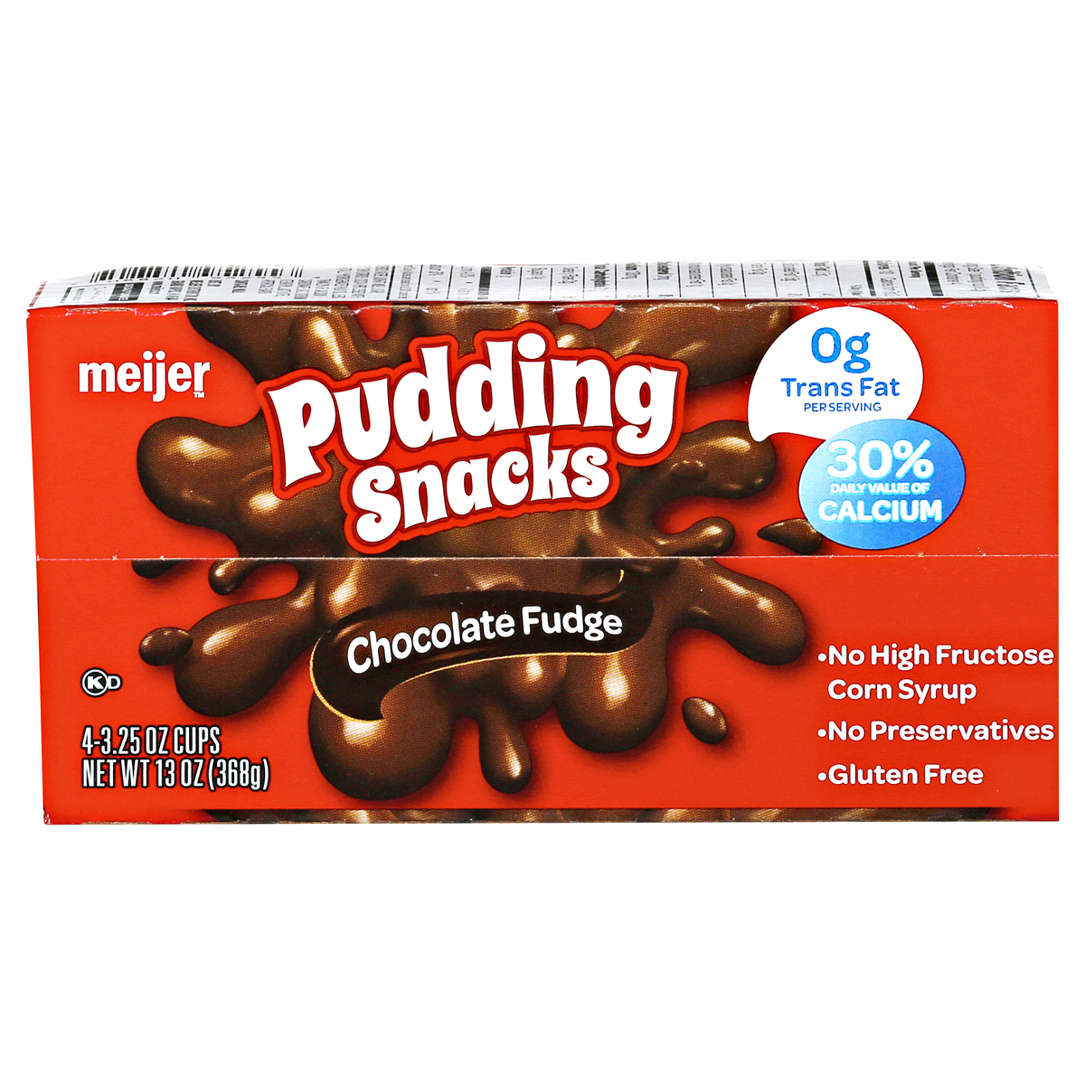 slide 3 of 6, Meijer Pudding Snacks, Chocolate Fudge, 14 oz