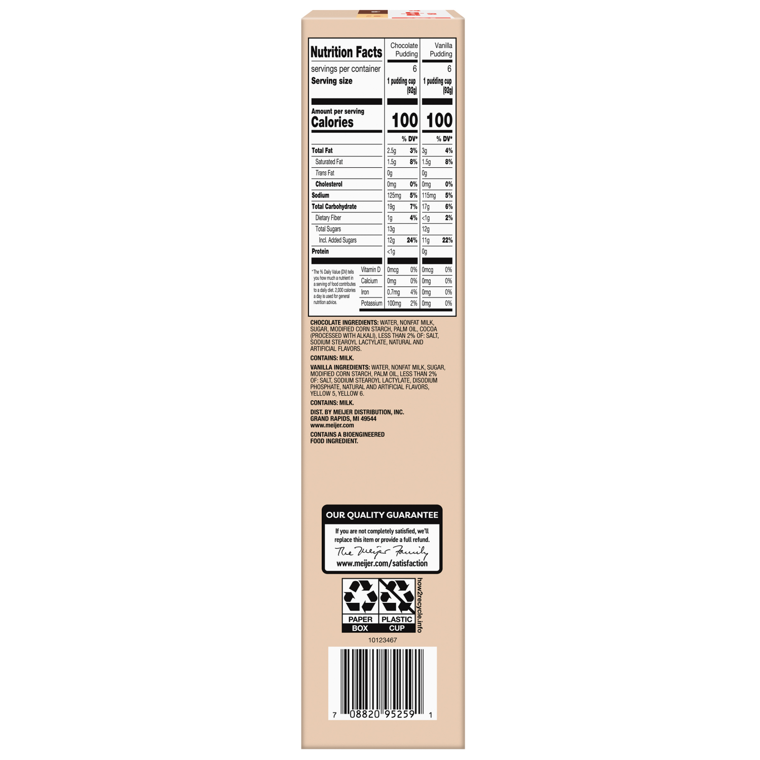 slide 3 of 5, MEIJER PUDDING SNACK VANILLA/CHOCOLATE, 12/3.25 oz