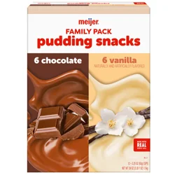 MEIJER PUDDING SNACK VANILLA/CHOCOLATE