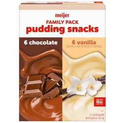 Meijer Pudding Snacks, 3.25 Oz, 12 Pk, Assorted Colors